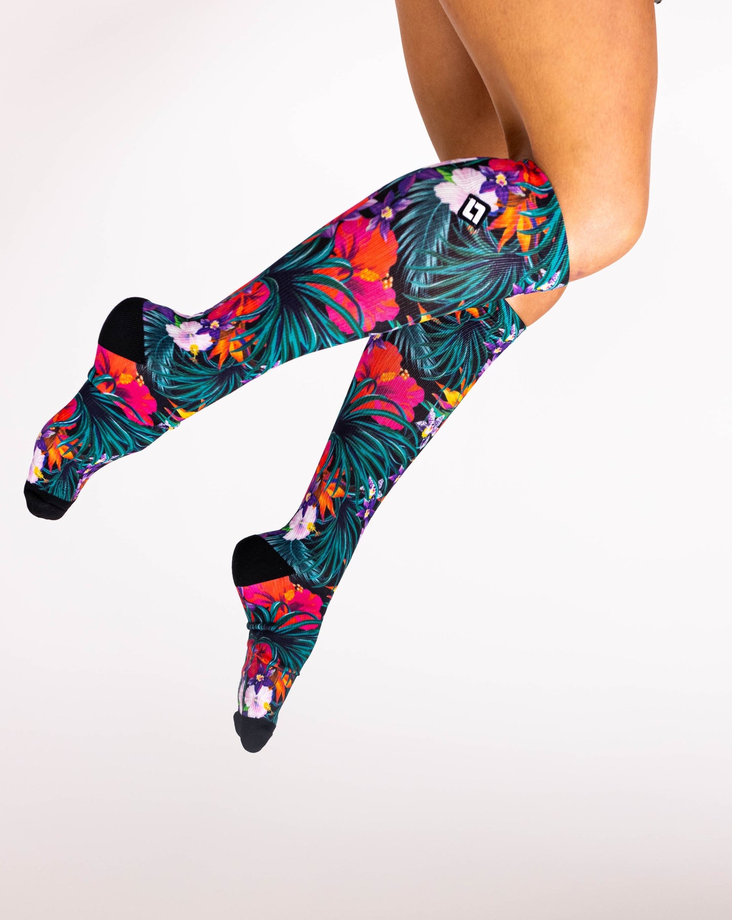 Hibiscus Floral Deadlift Socks