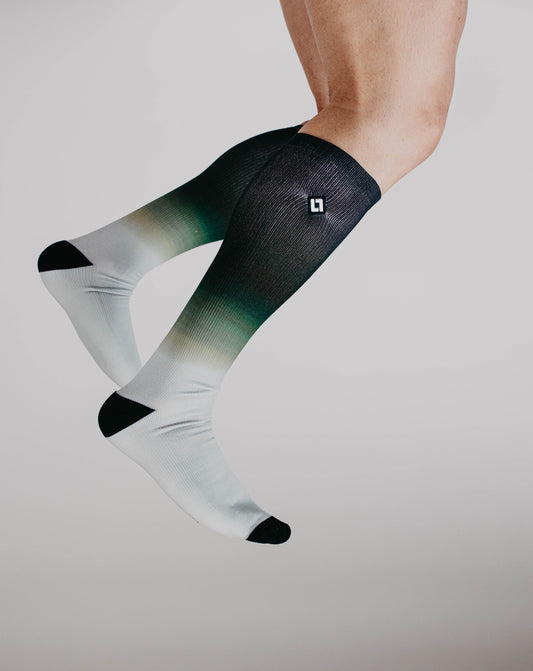 Ombre Olive Deadlift Socks